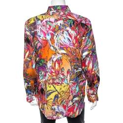 Pre Owned Etro Multicolor Cotton Button Front Shirt XXL