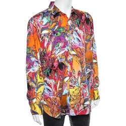Pre Owned Etro Multicolor Cotton Button Front Shirt XXL
