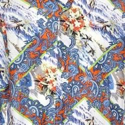Etro Multicolored Printed Cotton & Silk Button Front Shirt XL