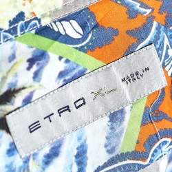 Etro Multicolored Printed Cotton & Silk Button Front Shirt XL