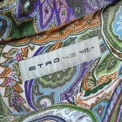 Pre Owned Etro Multicolored Paisley Print Cotton Button Front Shirt XXL