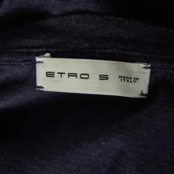 Pre Owned Etro Purple Patterned Cotton Short Sleeve T-Shirt S