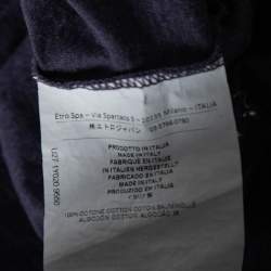 Pre Owned Etro Purple Patterned Cotton Short Sleeve T-Shirt S