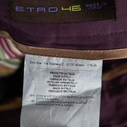 Pre Owned Etro Purple Cotton Tapered Pants S