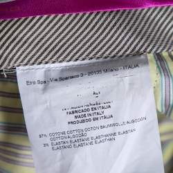 Pre Owned Etro Taupe Cotton Tapered Pants S