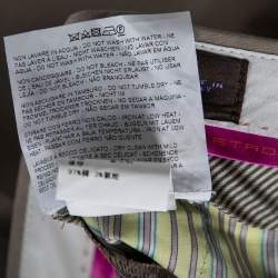 Pre Owned Etro Taupe Cotton Tapered Pants S