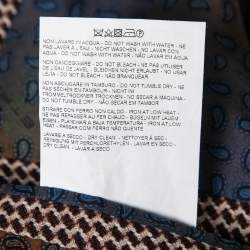 Pre Owned Etro Burgundy Patterned Jacquard Wool Single-Breasted Blazer XL
