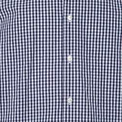 Pre Owned Etro Blue Checked Cotton Classic Shirt S