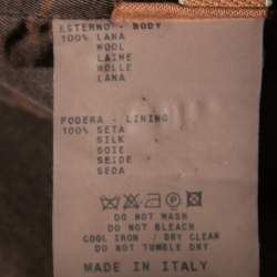 Pre Owned Etro Brown Checked Wool Button Front Waistcoat M