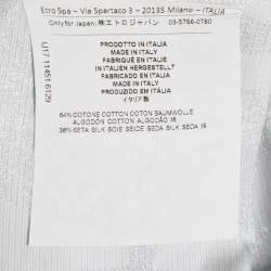 مملوكة مسبقًا Etro Light Grey Paisley Jacquard Cotton & Silk Shirt S