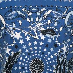 Pre Owned Etro Blue Printed Cotton Crewneck T-Shirt S