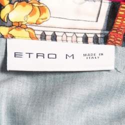 Pre Owned Etro Multicolor Printed Cotton Full Sleeve Shirt M