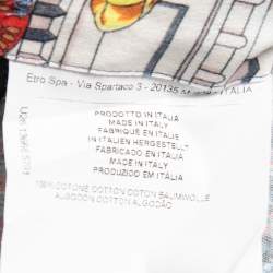 Pre Owned Etro Multicolor Printed Cotton Full Sleeve Shirt M