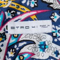Pre Owned Etro Multicolor Printed Cotton Full Sleeve Shirt L 