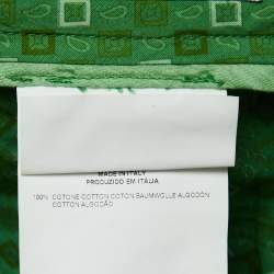Pre Owned Etro Green Cotton Slim Fit Pants L