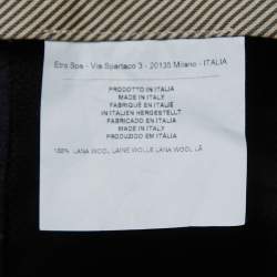 Pre Owned Etro Black Paisley Printed Wool Superleggera Trousers L