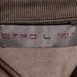 Pre Owned Etro Multicolor Scenic Print Cotton Crew Neck T-Shirt L
