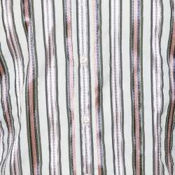 Pre Owned Etro White Striped Detail Cotton Blend Shirt S