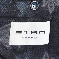 Etro Maroon Red Wool & Modal Tribal Pattern Bomber Jacket M