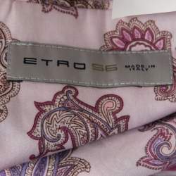 Pre Owned Etro Pink/White Striped Cotton Single Breasted Blazer XXXL