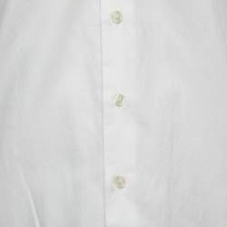Pre Owned Etro White Patterned Cotton Button Front Full Sleeve Shirt M