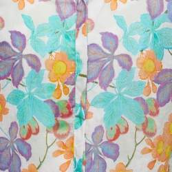 Pre Owned Etro Multicolor Printed Ramie Button Front Full Sleeve Shirt S