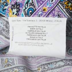 مملوكة مسبقًا Etro Multicolor Paisley Print Cotton Button Front Full Sleeve Shirt L