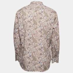 Pre Owned Etro Multicolor Print Cotton Button Front Full Sleeve Shirt XXL