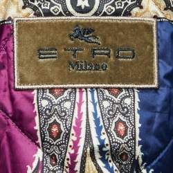 Pre Owned Etro Black Nylon Layered Jacket XS