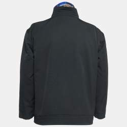Pre Owned Etro Black Nylon Layered Jacket XS