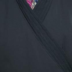 Pre Owned Etro Black Nylon Layered Jacket XS