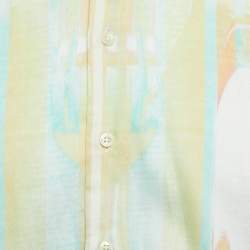 Etro Multicolor Print Cotton Button Front Full Sleeve Shirt M