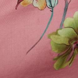 Pre Owned Etro Pink Floral Printed Cotton Shirt L