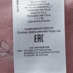 Pre Owned Etro Pink Floral Printed Cotton Shirt L