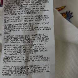 Pre Owned Etro White Embroidered Cotton Polo T-Shirt S