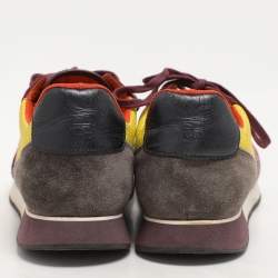 Pre Owned Etro Multicolor Fabric and Leather Low Top Sneakers Size 42