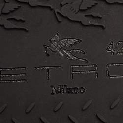 مملوكة مسبقًا إيترو حذاء رياضي منخفض بأربطة مقاس 42 قماش ومخمل بنقشة بيزلي متعددة الألوان