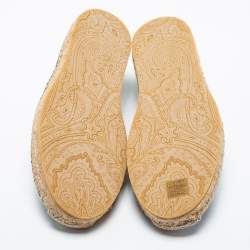 Pre Owned Etro Multicolor Printed Canvas Flat Espadrilles Size 42