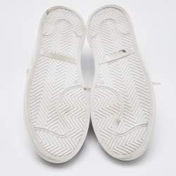 Pre Owned Etro White/Beige Leather and Suede Low Top Sneakers Size 44