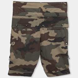 Faith Connexion Camouflage Printed Cotton Rolled Up Cuffs Shorts S