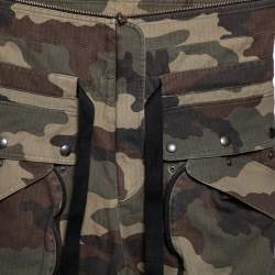 Faith Connexion Camouflage Printed Cotton Rolled Up Cuffs Shorts S