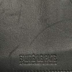 Pre Owned Faure Le Page Black Coated Canvas Bifold Long Wallet