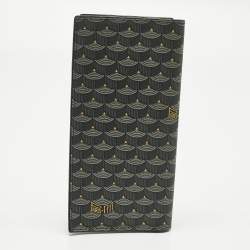 Pre Owned Faure Le Page Black Coated Canvas Bifold Long Wallet