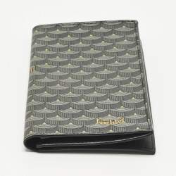 Pre Owned Faure Le Page Black Coated Canvas Bifold Long Wallet