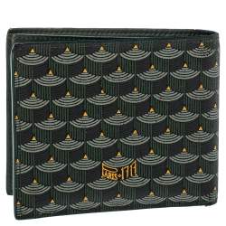 Faure Le Page Green Coated Canvas Bifold Wallet