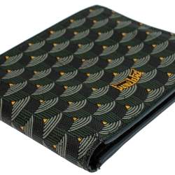 Faure Le Page Green Coated Canvas Bifold Wallet