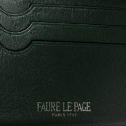 Faure Le Page Green Coated Canvas Bifold Wallet
