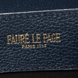 Faure Le Page Blue Coated Canvas and Leather Express 36 Messenger Bag