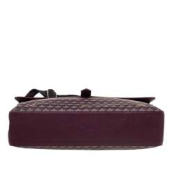 Faure Le Page Burgundy Coated Canvas And Leather Express 36 Messenger Bag
