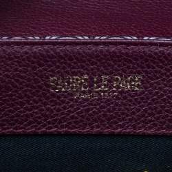 Faure Le Page Burgundy Coated Canvas And Leather Express 36 Messenger Bag
